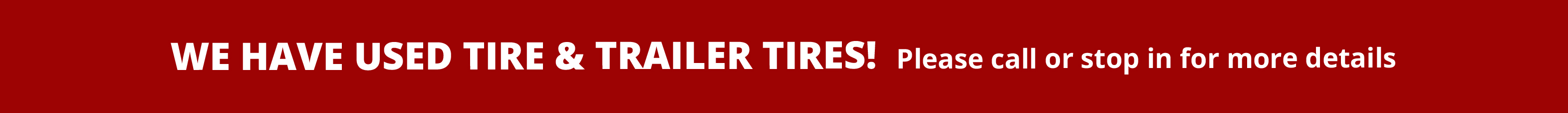 Tire banner